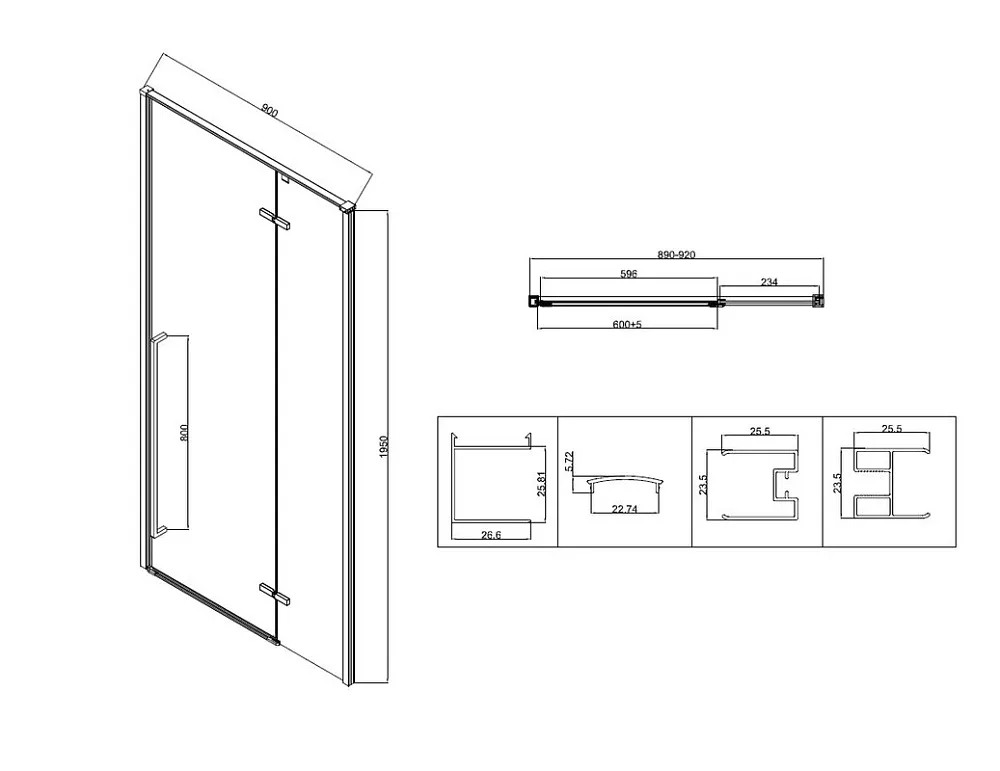 Душевой уголок Vincea Slim-N VSR-5SN9090CLB 90х90, профиль черный, стекло прозрачное Sancos — официальный сайт