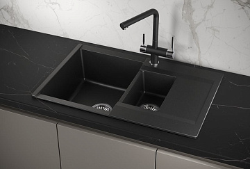 Мойка кухонная Granula Estetica 7808, шварц