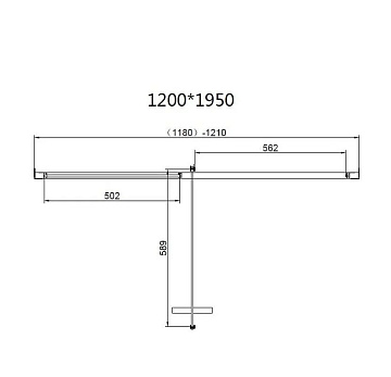 Душевой уголок Vincea Slim VSR-4SLP9012CLG 120х90 см, профиль брашированное золото, стекло прозрачно