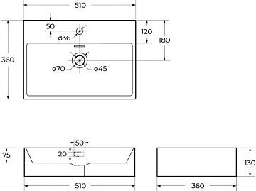 Накладная раковина BelBagno BB1340