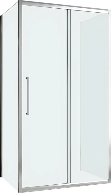 Душевой уголок Abber Schwarzer Diamant AG30120H-S50-S50 120x50, профиль хром, стекло прозрачное
