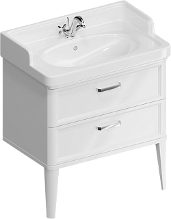Тумба под раковину без столешницы KERAMA MARAZZI Pompei M 80 белая, с 2 ящиками