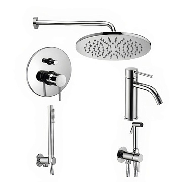 Комплект для ванной Paffoni Light KITZLIG015CR071 С ВНУТРЕННЕЙ ЧАСТЬЮ, хром