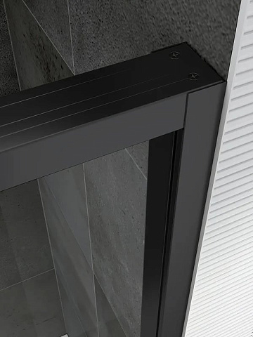 Душевой уголок Abber Komfort AG93120B-S102B 120х100 см, профиль черный, стекло прозрачное