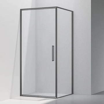 Душевой уголок Vincea Slim VSR-4SLP9090CLGM 90х90 см, профиль вороненая сталь, стекло прозрачное