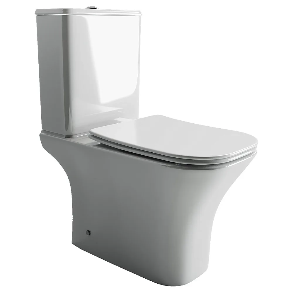 Чаша для унитаза-компакта Ceramicanova Alfa Rimless CN9002-B с сидением микролифт Sancos — официальный сайт