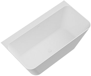 Ванна из искусственного камня Cezares Liner Solid Surface 170x80 см, пристенная, матовая белая, с до
