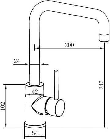 Смеситель для кухни Oulin OL-8019