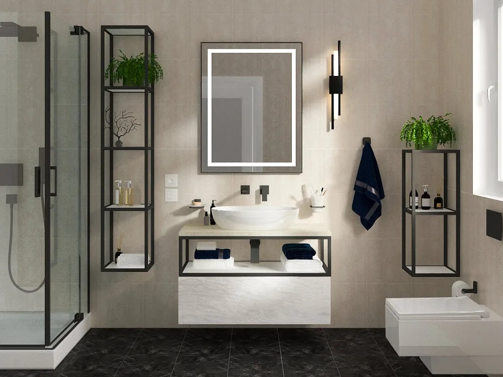 Столешница в ванную под раковину BelBagno KEP-100-MCO marmo crema opaco Sancos — официальный сайт