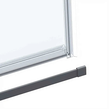 Душевой уголок Vincea Como Soft VSR-1CS1013CLGM 130х100, профиль вороненая сталь, стекло прозрачное