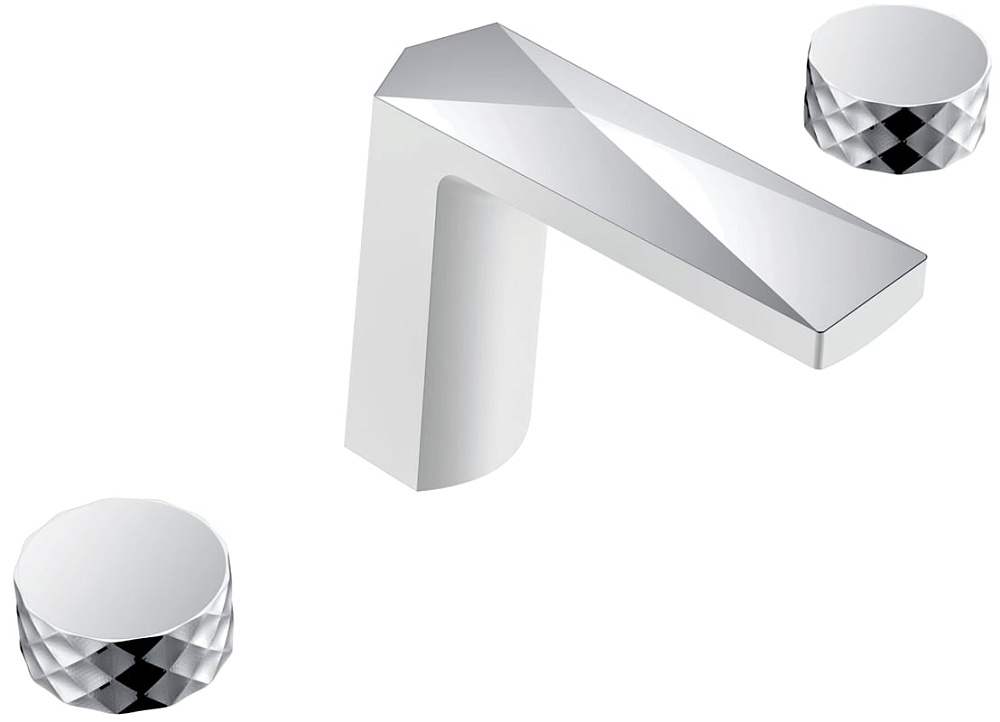 Смеситель для раковины Boheme Venturo 150-WCR-DIAMOND белый, хром