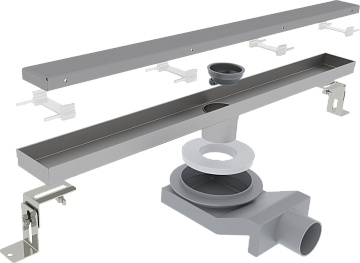 Душевой трап (лоток) Plumberia Selection PSL Linear 100 см, нержавеющая сталь матовая