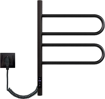 Полотенцесушитель электрический Vincea VTD-1R1CBE 44x60 черный