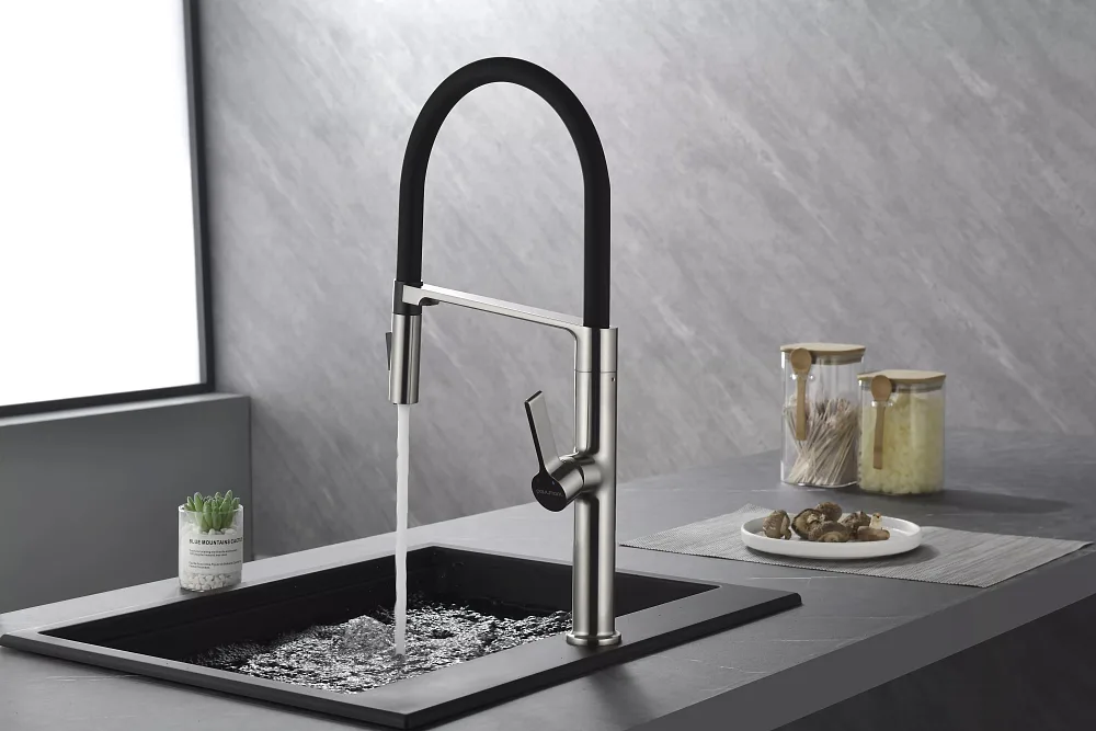 Смеситель для кухни Paulmark BARREL Ba214029-BS нержавеющая сталь Sancos — официальный сайт