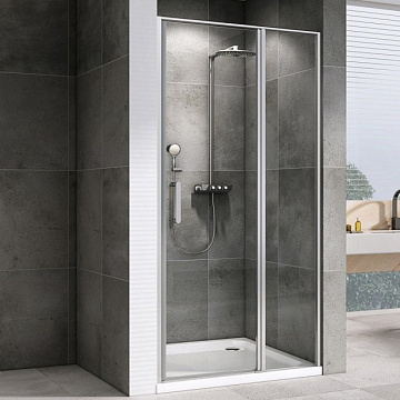 Душевая дверь в нишу Abber Sonnenstrand AG04140S 140 см, профиль хром, стекло прозрачное