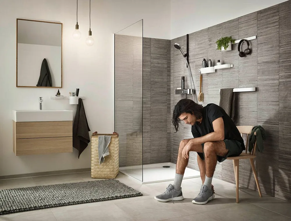 Душевая лейка Hansgrohe Pulsify Relaxation 105 3jet 24110000 хром Sancos — официальный сайт