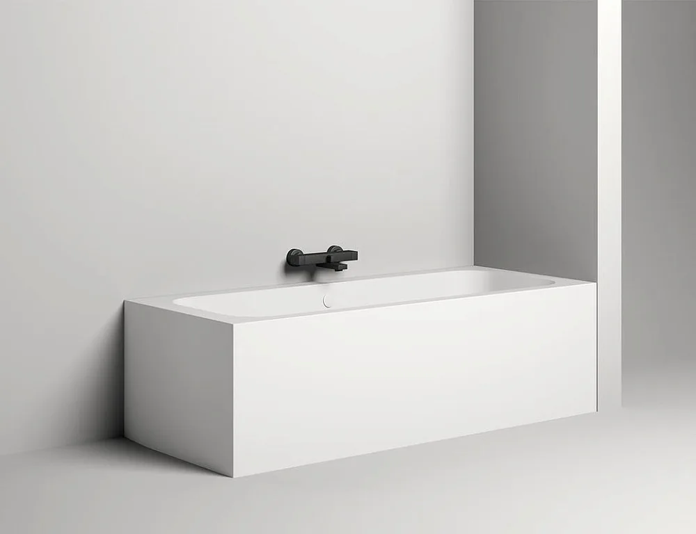Ванна из искусственного камня Salini Orlanda Axis 190x80 см, встраиваемая, белая, на ножках Sancos — официальный сайт