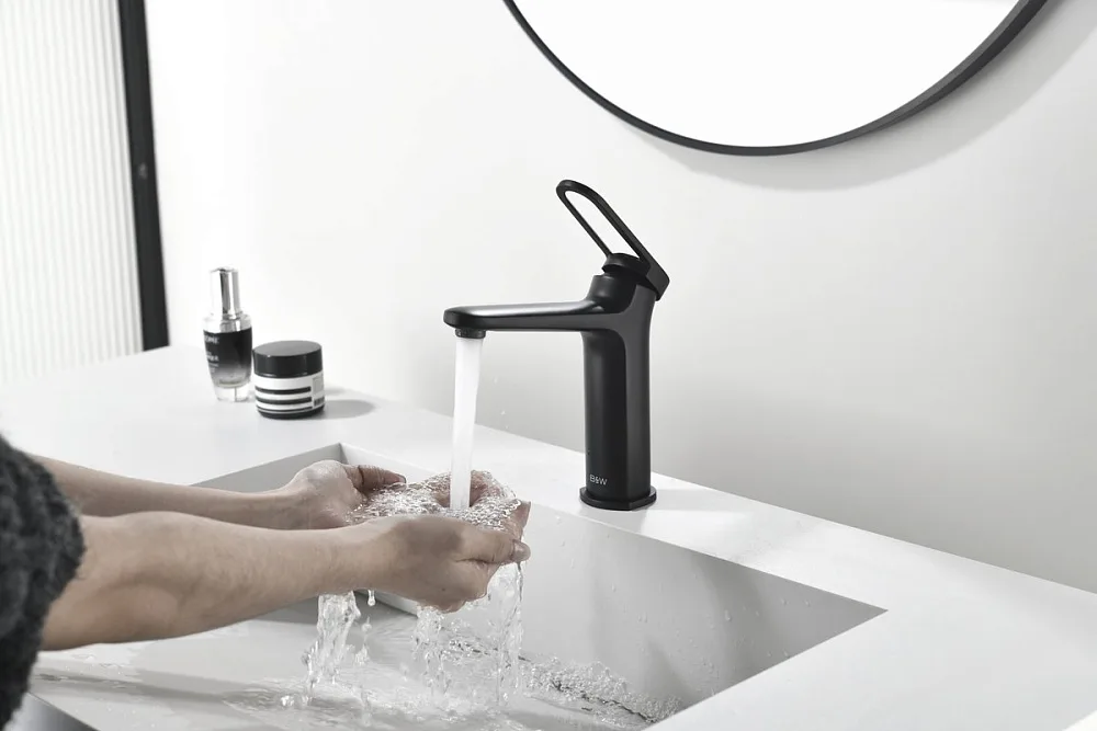Смеситель для раковины Black&White Gravity 7109MB matt black Sancos — официальный сайт