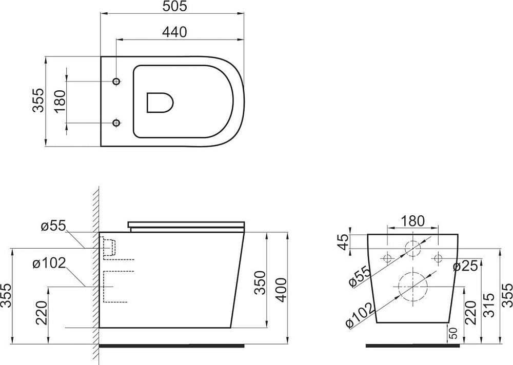 Унитаз подвесной BelBagno Veneto BB132CHR безободковый, сиденье BB128SC с микролифтом