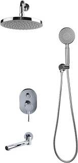 Душевой комплект Bronze de Luxe Scandi 14582C, С ВНУТРЕННЕЙ ЧАСТЬЮ, хром