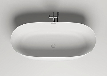 Ванна из искусственного камня Salini Alda S-Sense 180x90 см, отдельностоящая, белая, овальная, со сл