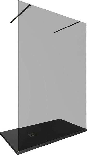 Душевая перегородка Allen Brau Infinity 2 3.21050.BA.T 140 см, профиль серебро браш, стекло тонирова