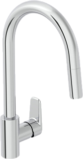 Смеситель для кухни VitrA Flow Soft A43445EXP с выдвижным изливом, хром