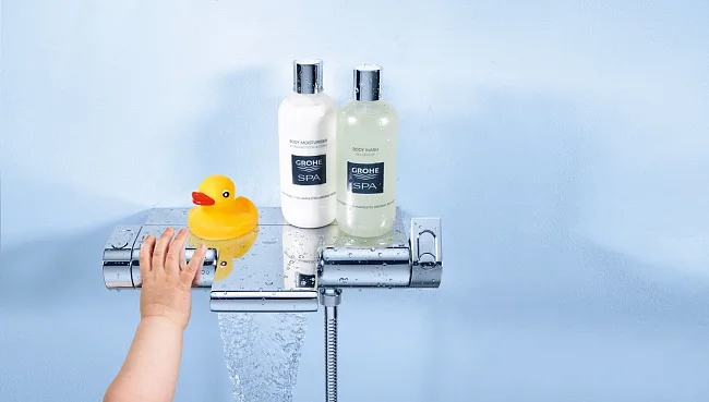 Термостатический смеситель Grohe Grohtherm 2000 New 34464001, для ванны с душем Sancos — Оригинал