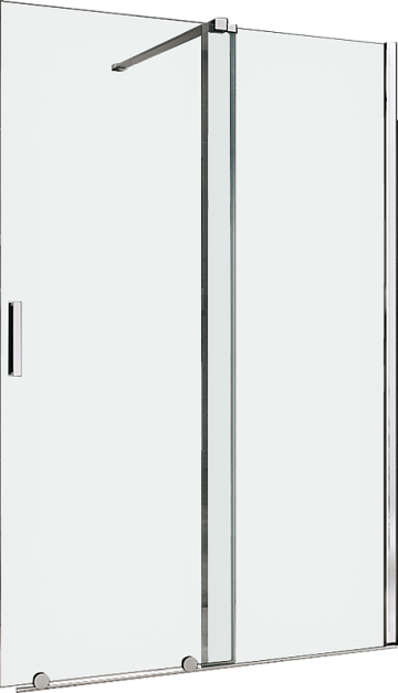 Душевая дверь в нишу Abber Komfort AG90120 120 см, профиль черный, стекло прозрачное