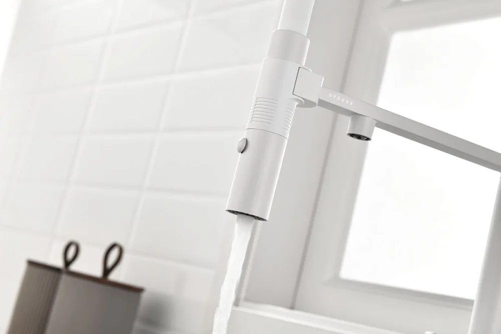 Смеситель для кухни Paulmark Gravity Gr213888-WH, белый матовый Sancos — официальный сайт