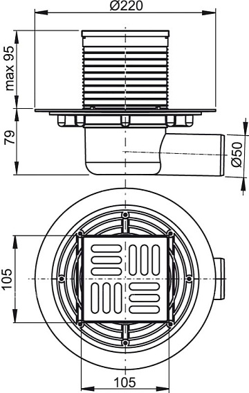 Душевой трап AlcaPlast APV 1311