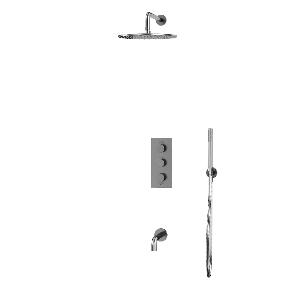 Душевой комплект WHITECROSS Y YSET11NIB, С ВНУТРЕННЕЙ ЧАСТЬЮ, брашированный никель Sancos — официальный сайт