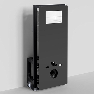 Система инсталляции для унитазов Wasserkraft Glan 66TLT.010.ME.BL.WH04, с кнопкой смыва белой