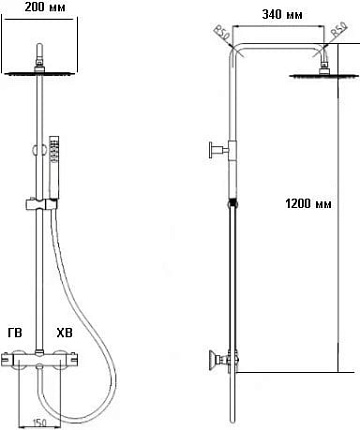 Душевая стойка RGW Shower Panels SP-21