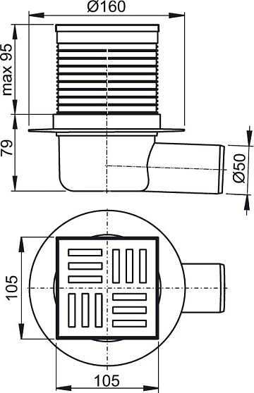 Душевой трап AlcaPlast APV 5111