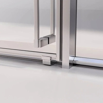 Душевая дверь в нишу Veconi Premium Prato 300 CH-L 120, профиль матовый хром, стекло прозрачное