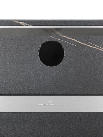 Полотенцесушитель электрический Wonzon & Woghand WW-A504-BR черный мрамор, брашированный никель
