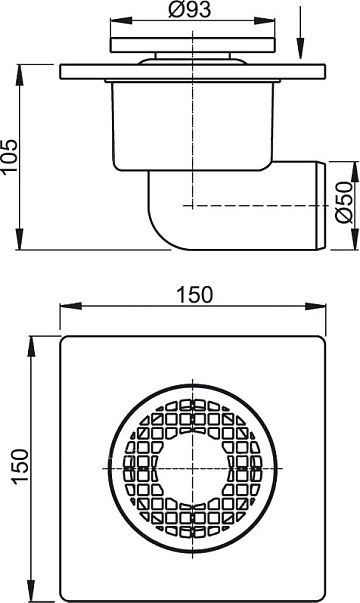 Душевой трап AlcaPlast APV 3