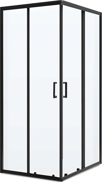 Душевой уголок BelBagno Uno -195 A 2 90 C Nero профиль черный, стекло прозрачное