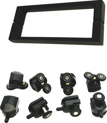 Душевой уголок RGW Classic CL-48B+70 см (108,5x111,5)x70x185 профиль черный, стекло прозрачное