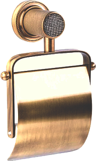Держатель туалетной бумаги Boheme Royal Cristal Bronze с крышкой