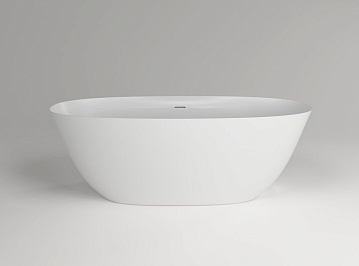 Ванна из искусственного камня Plumberia Selection Veloma 170x75 см, отдельностоящая, матовая белая, 