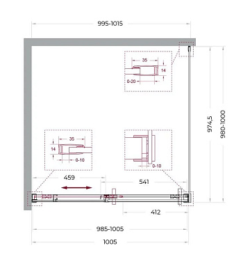 Душевой уголок BelBagno Soft Close-1 A-1-100-C-Cr профиль хром