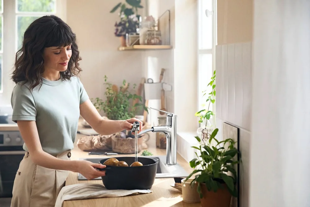 Смеситель для кухни Hansgrohe Zesis M33 74804000 механизм sBox lite, хром Sancos — официальный сайт