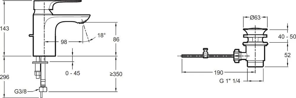 Смеситель для раковины Jacob Delafon Aleo+ E72312-CP Sancos — официальный сайт