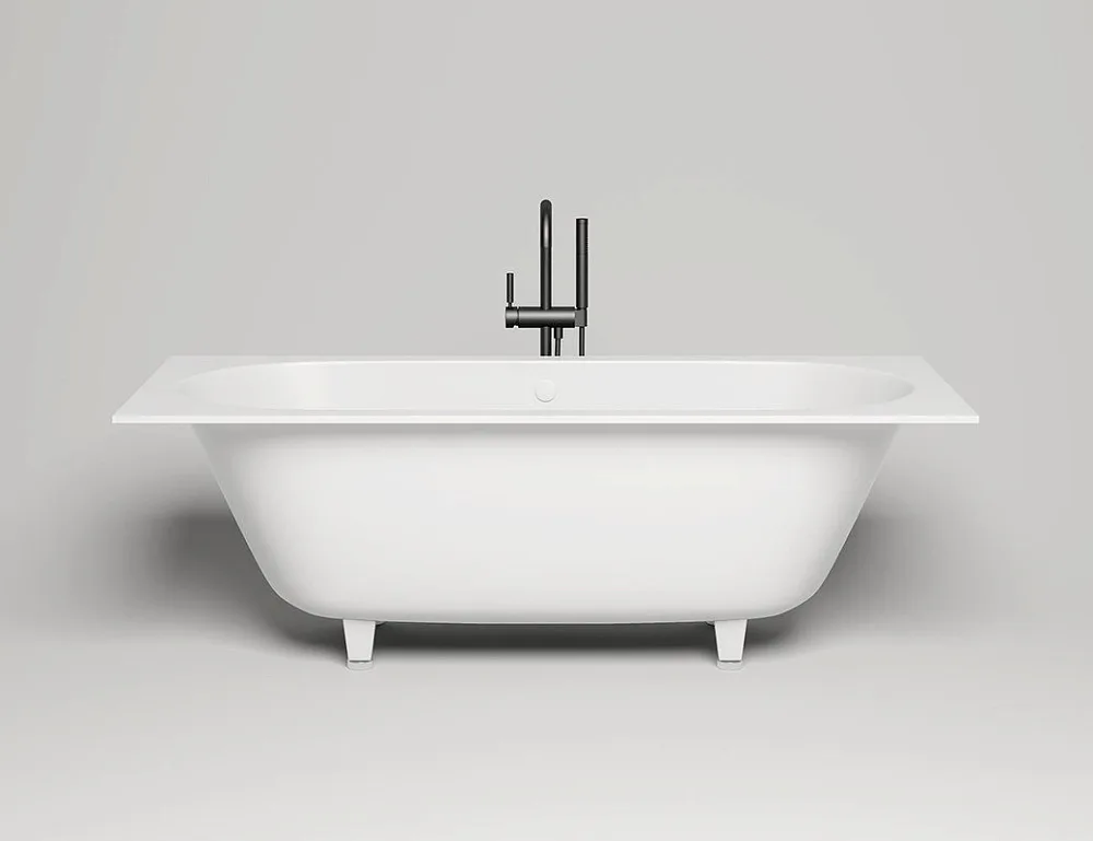Ванна из искусственного камня Salini Ornella Axis S-Sense 180x80 см, встраиваемая, матовая белая, на Sancos — официальный сайт