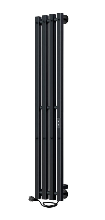 Полотенцесушитель электрический Indigo Style 4 PRO LSPRE120-18BRRt 120х18, черный муар