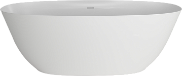 Ванна из искусственного камня Plumberia Selection Veloma 170x75 см, отдельностоящая, матовая белая, 