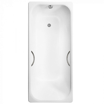 Чугунная ванна Delice Aurora 170x75 см, с отверстиями для ручек