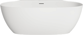 Ванна из искусственного камня Salini Alda Wall S-Sense 170x90 см, пристенная, белая, овальная, с дон